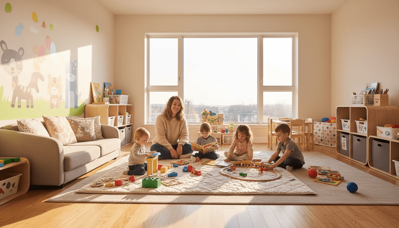 Organized daycare interior spaces