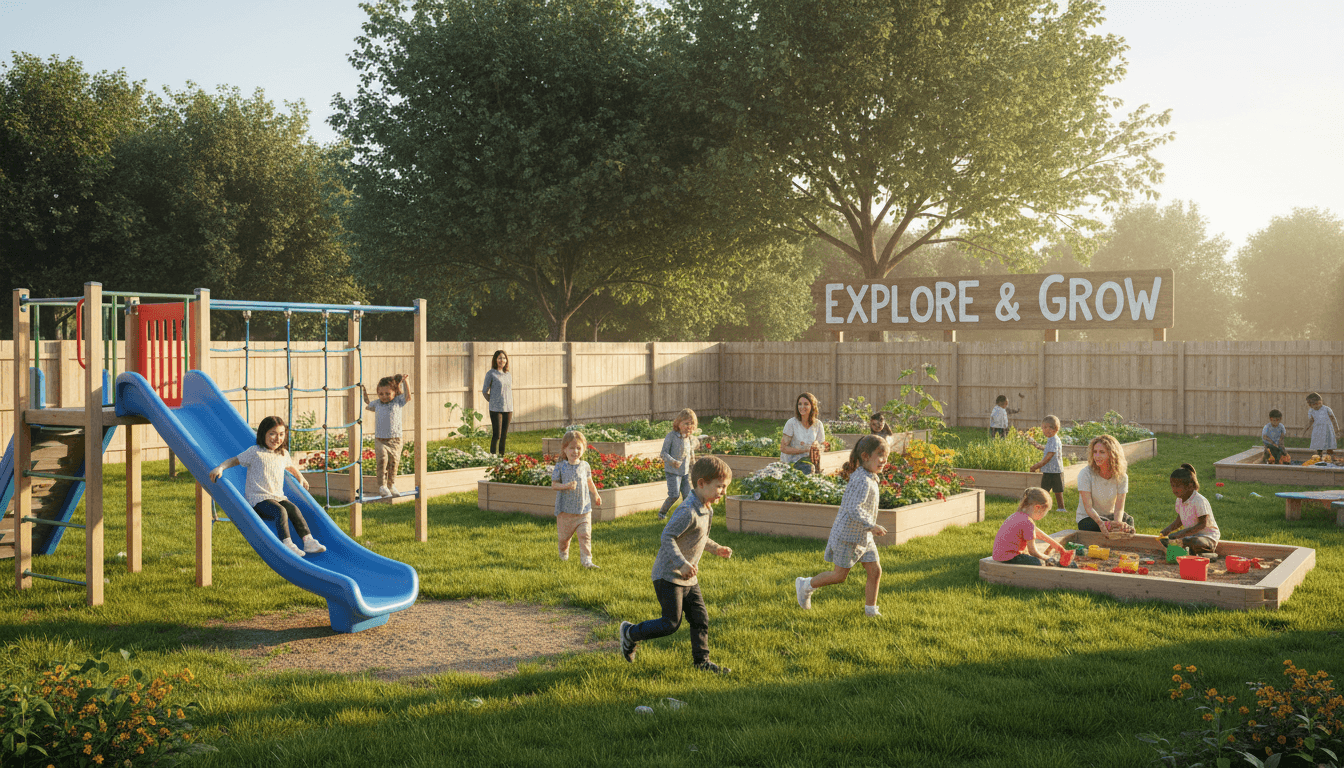 Safe outdoor play area