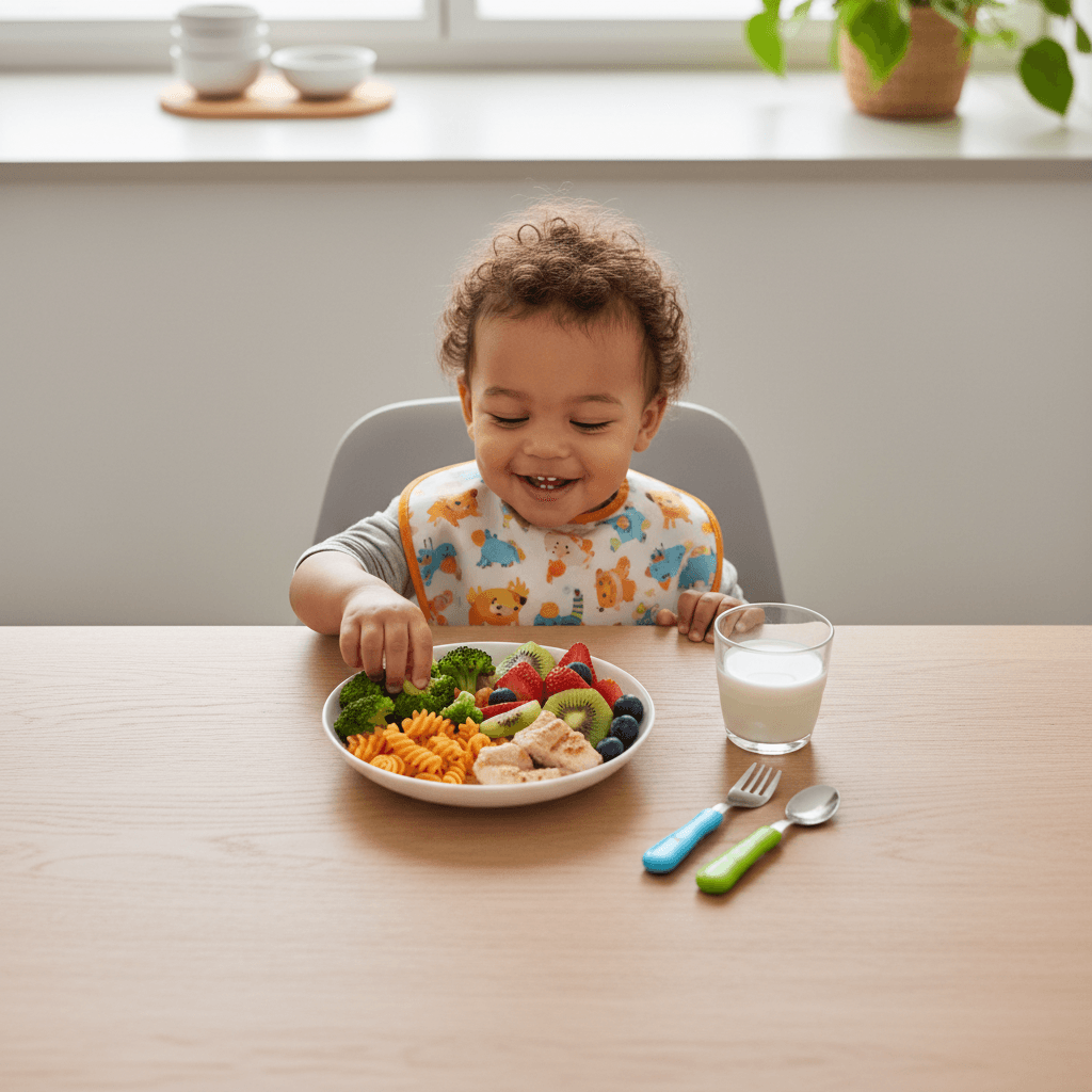 Children enjoying meals together