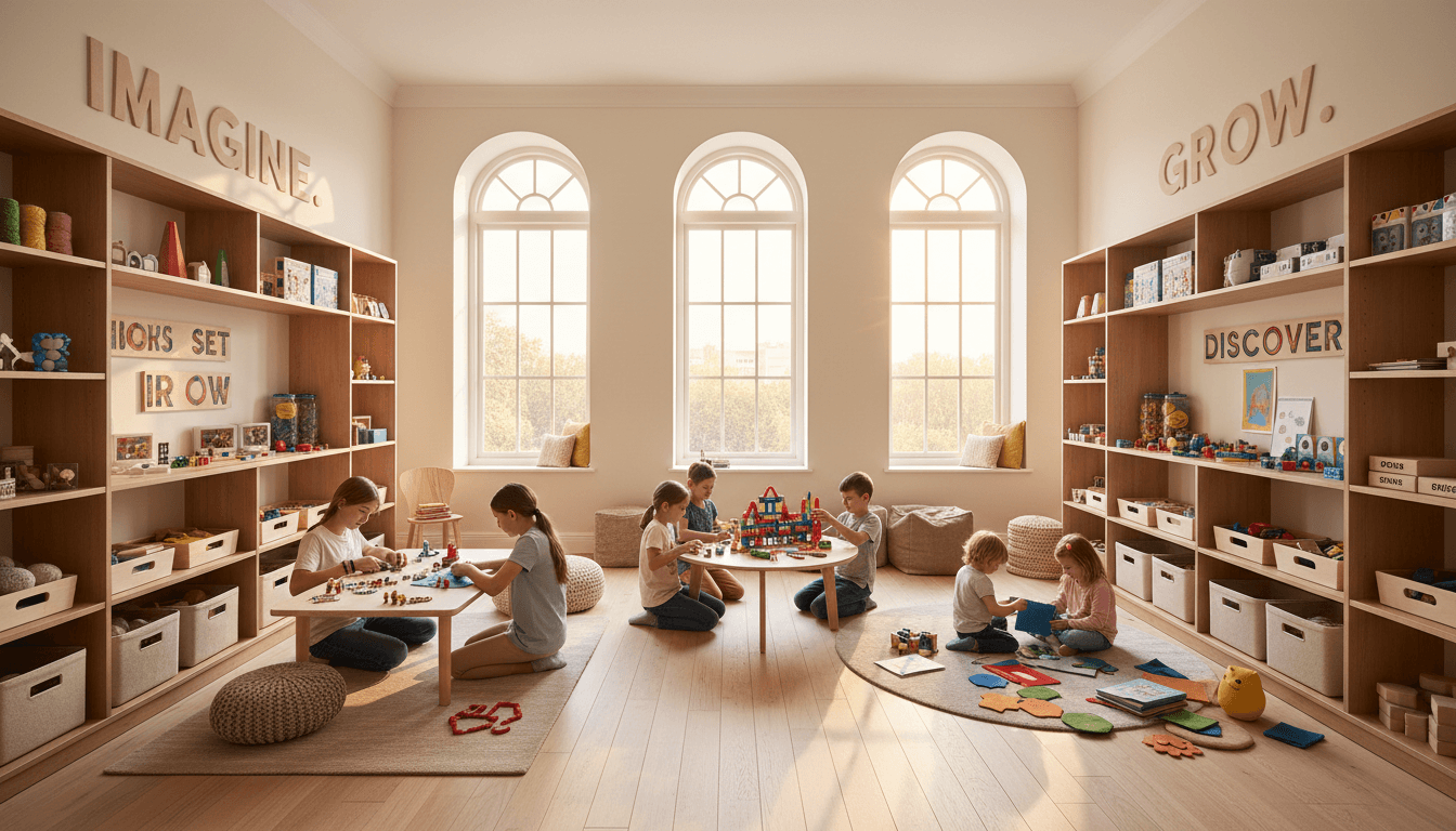 Children playing together in daycare